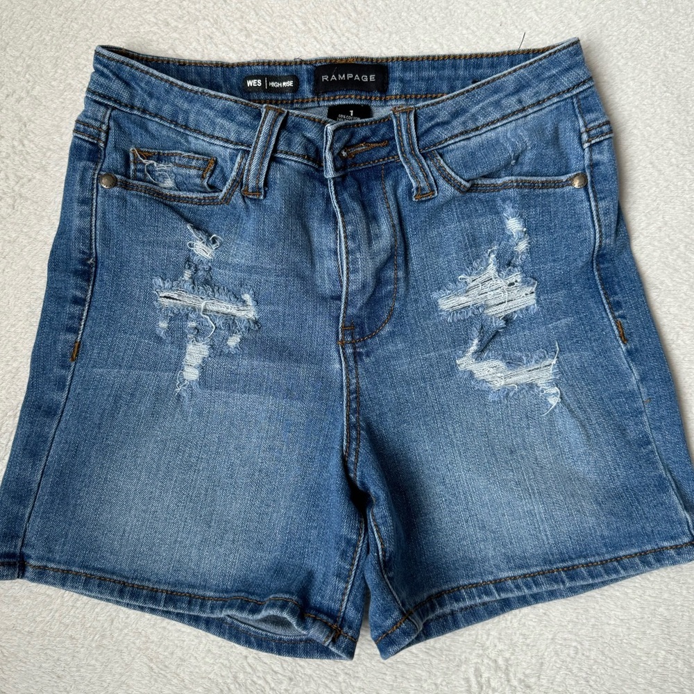 🌟 FLASH SALE - Rampage High Waist Denim Shorts - Size 1 - Worn Once!